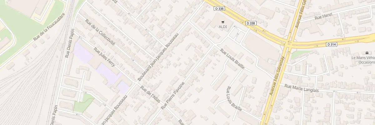 Plan du 26 Rue Pierre Pavoine au Mans