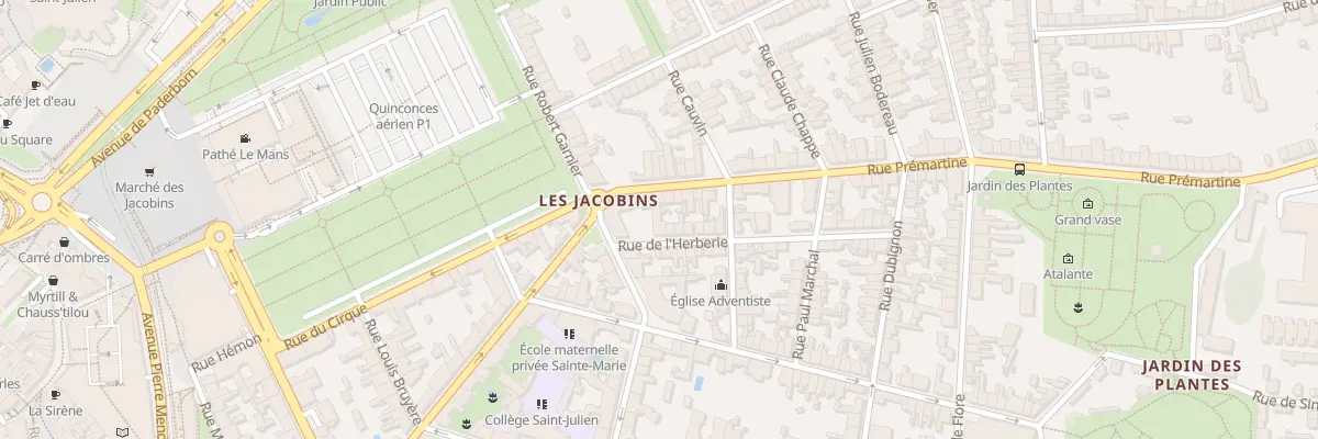 Plan du 3 Rue de l’Herberie au Mans