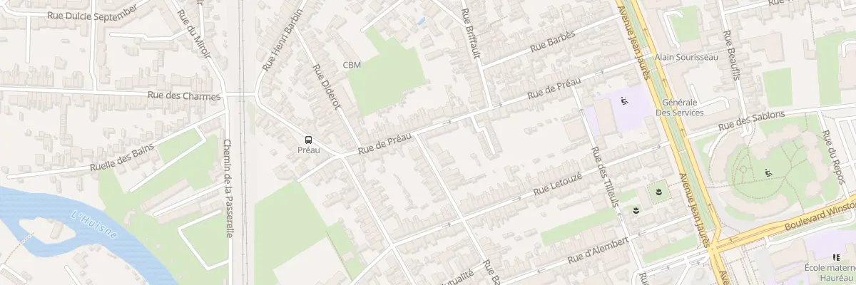 Plan du 3 Rue Baudin au Mans