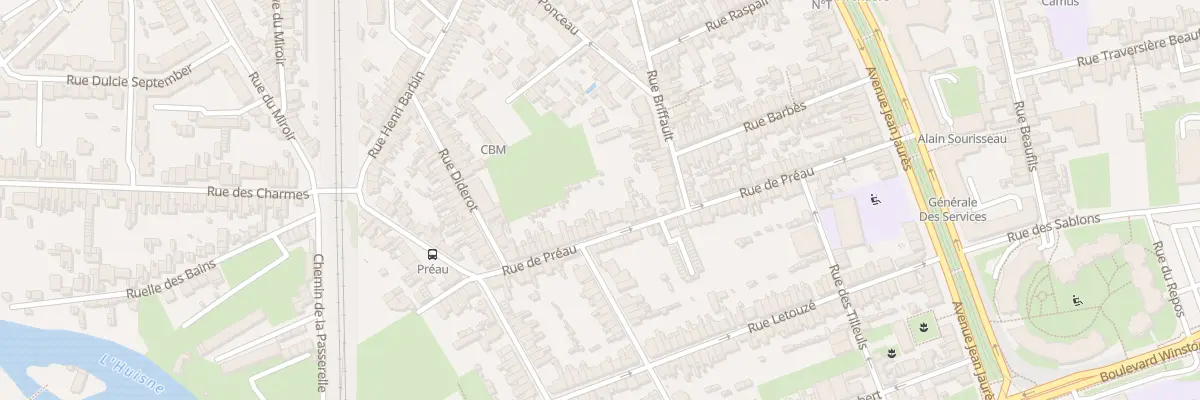 Plan du 76 Rue de Préau au Mans