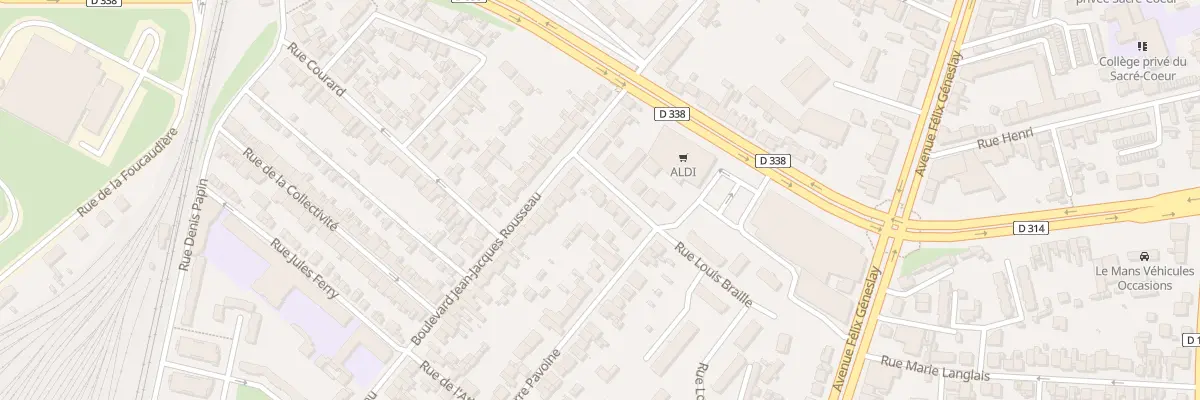 Plan du 4 Rue Pierre Pavoine au Mans