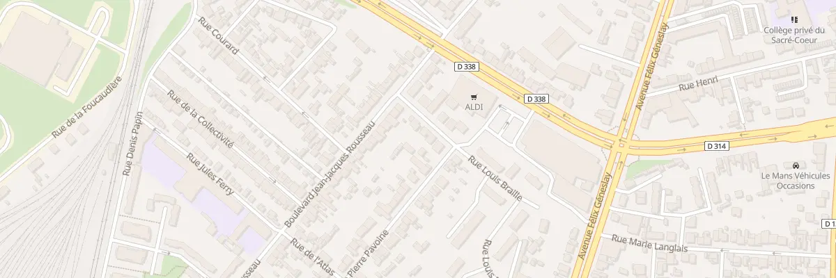 Plan du 8 Rue Pierre Pavoine au Mans