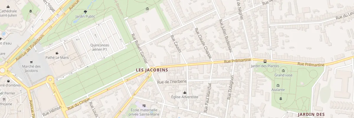 Plan du 13 Rue Premartine au Mans