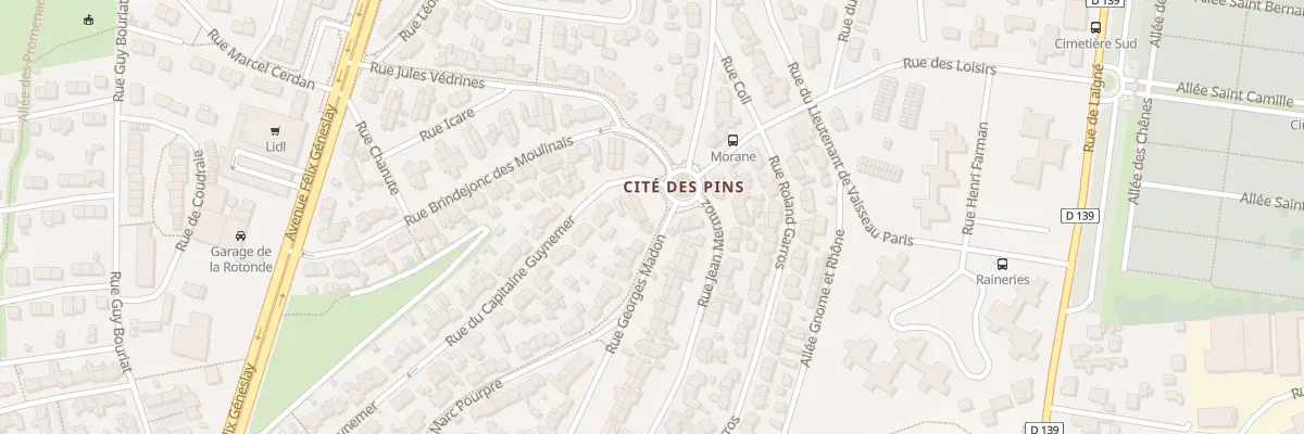 Plan du 2 Rue Georges Madon au Mans