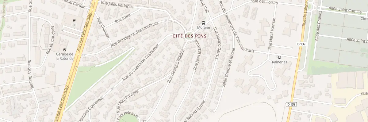 Plan du 7 Rue Georges Madon au Mans
