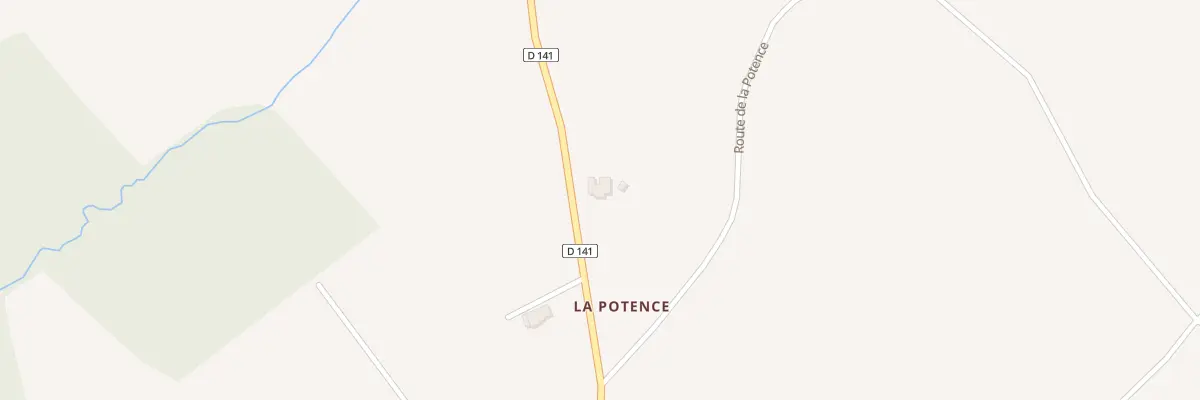 Plan de La Potence à Riocaud