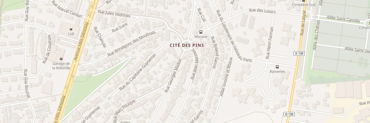 Plan du 3 Rue Georges Madon au Mans
