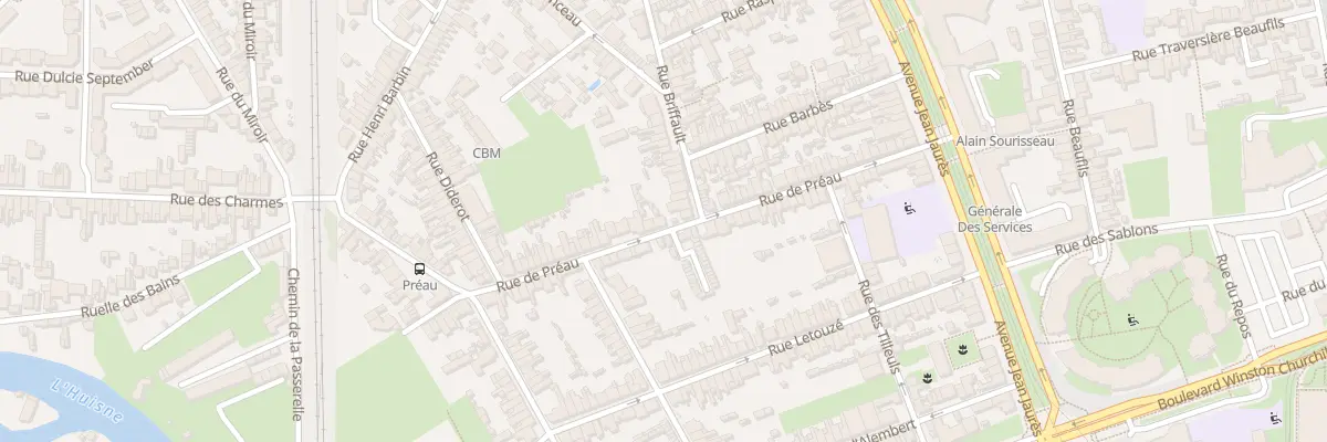 Plan du 68 Rue de Préau au Mans