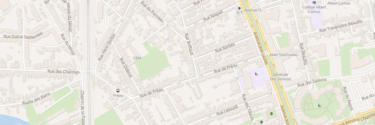 Plan du 50 Rue Briffault au Mans