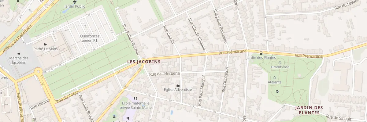 Plan du 8B Rue Prémartine au Mans
