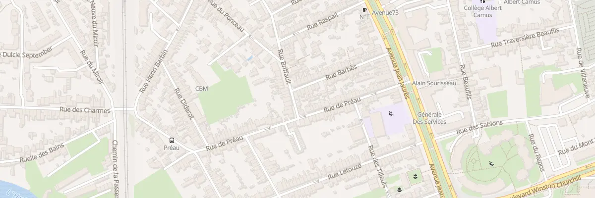 Plan du 73 Rue Briffault au Mans