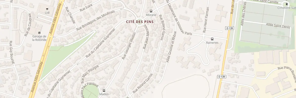 Plan du 15 Rue Jean Mermoz au Mans