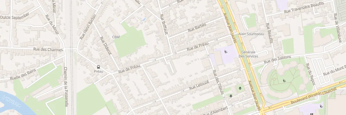 Plan du 51 Rue de Préau au Mans