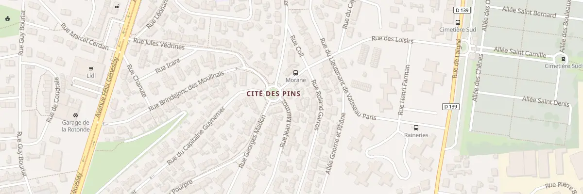 Plan du 1 Rue Jean Mermoz au Mans