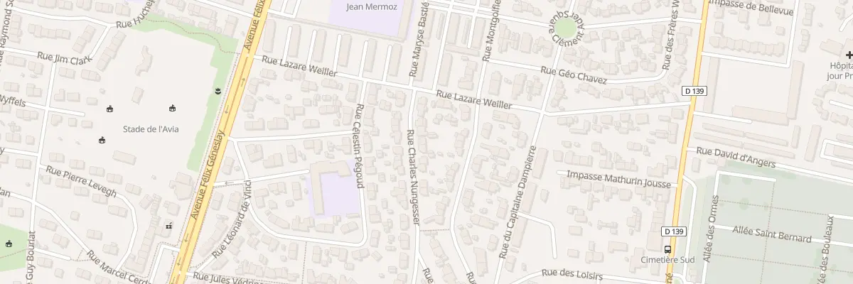 Plan du 9 Rue Charles Nungesser au Mans