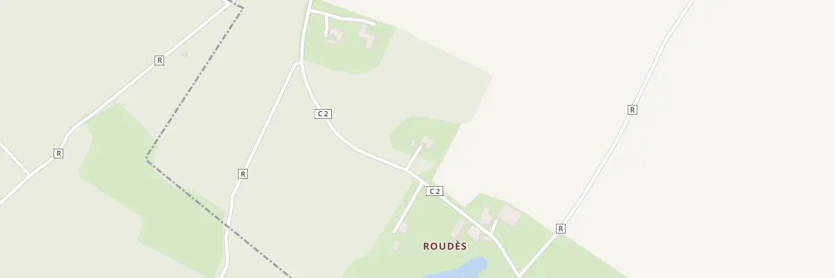 Plan de Roudes à Caubeyres