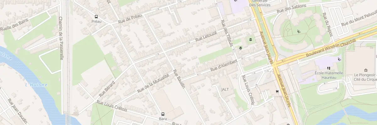 Plan du 37 Rue Baudin au Mans
