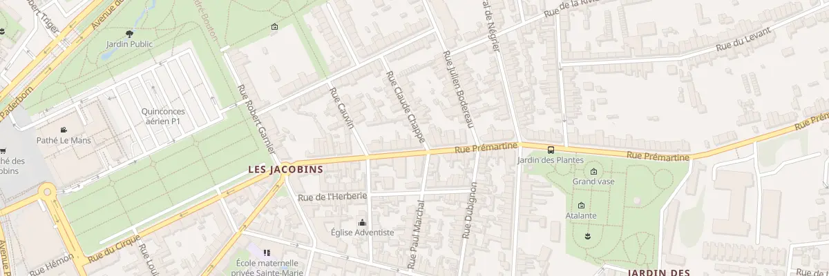 Plan du 25 Rue Premartine au Mans
