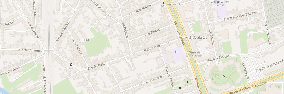 Plan du 38B Rue de Préau au Mans