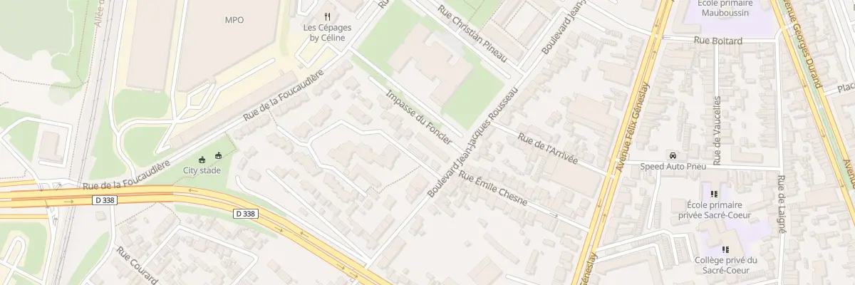 Plan du 52 Bd Jean Jacques Rousseau au Mans