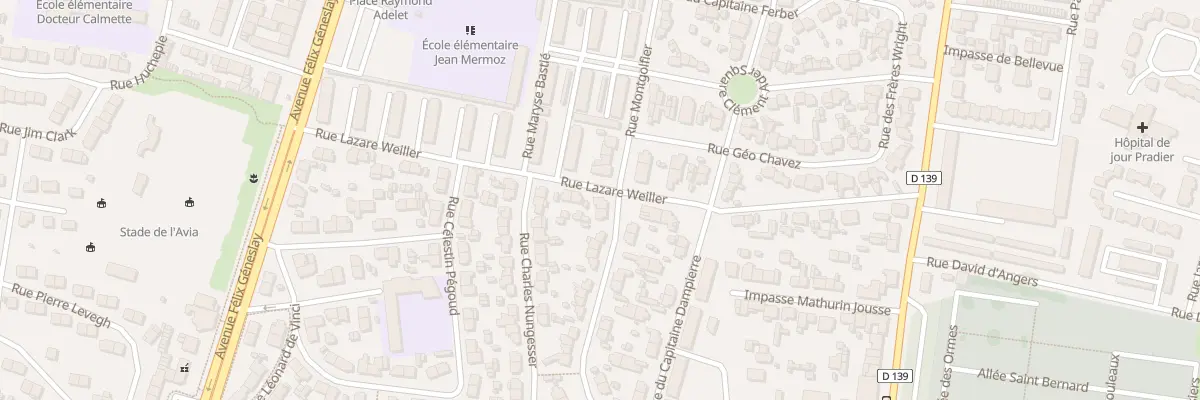 Plan du 2 Rue du Lt de Vaisseau Paris au Mans
