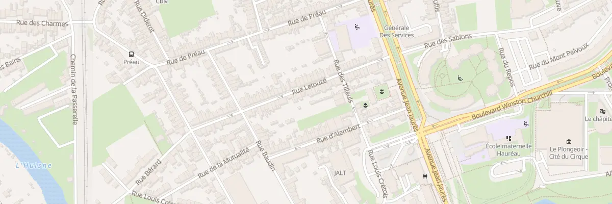 Plan du 39 Rue Letouze au Mans