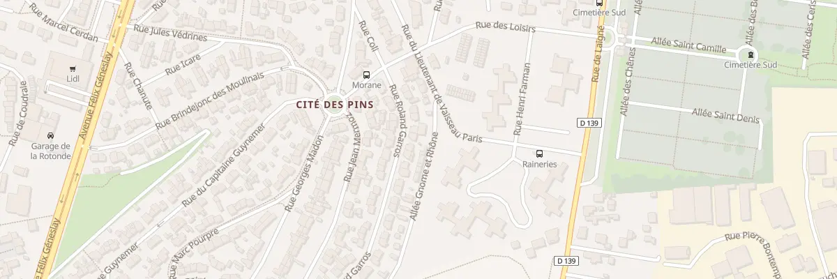 Plan du 11 Rue Roland Garros au Mans