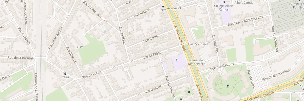 Plan du 28 Rue de Preau au Mans