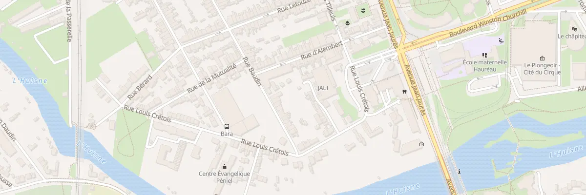 Plan du 65 Rue Baudin au Mans