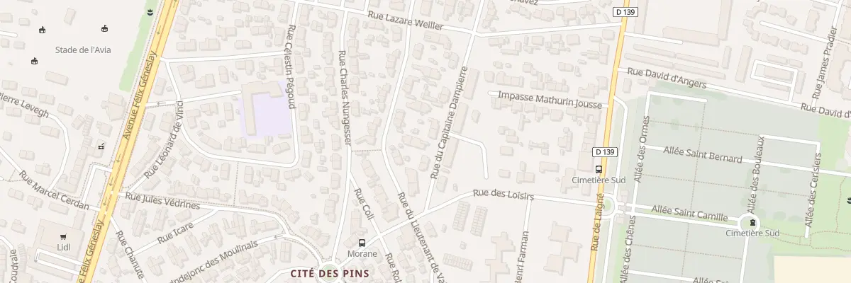 Plan du 24 Rue du Capitaine Dampierre au Mans