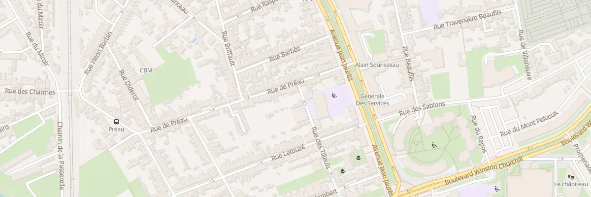 Plan du 23 Rue de Préau au Mans
