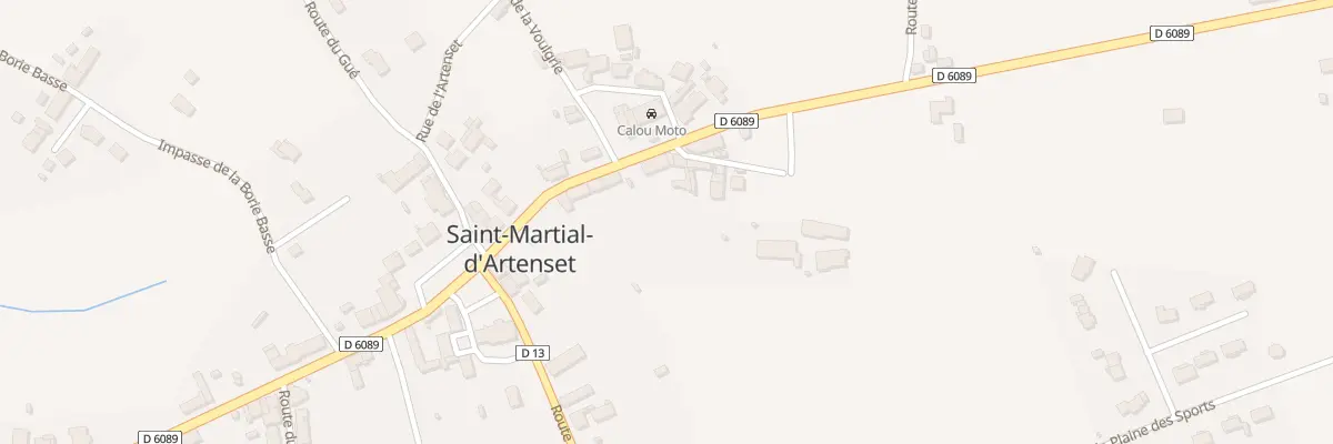 Plan du 22 Le Bourg Sud Est à Saint-Martial-d’Artenset