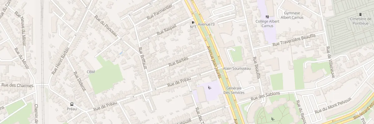 Plan du 17 Rue Barbes au Mans