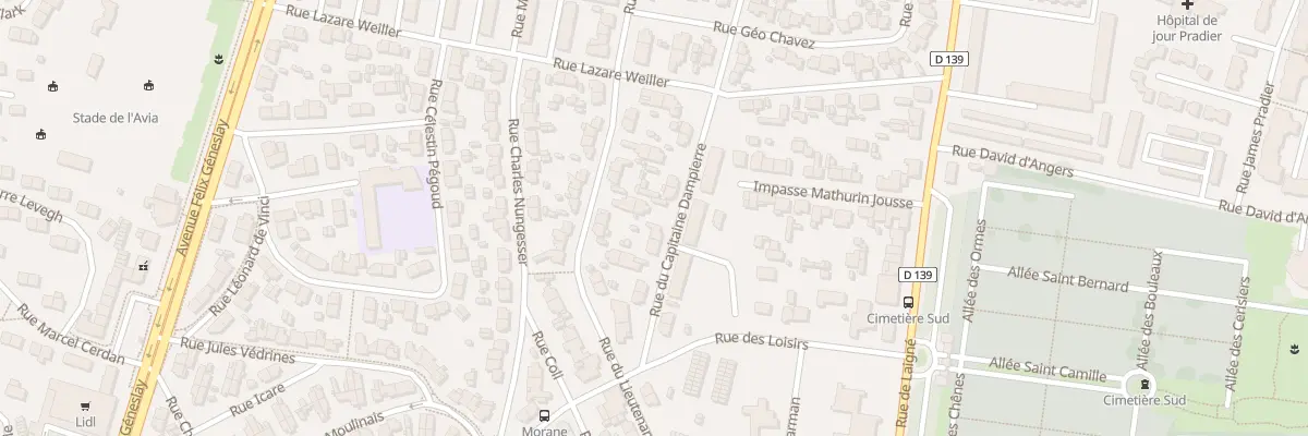 Plan du 18 Rue du Capitaine Dampierre au Mans