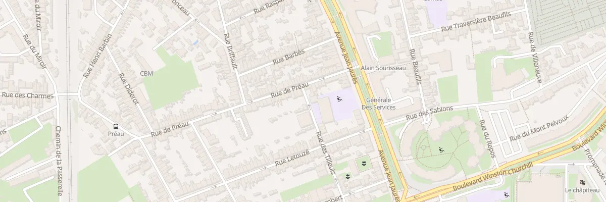Plan du 2 Rue des Tilleuls au Mans