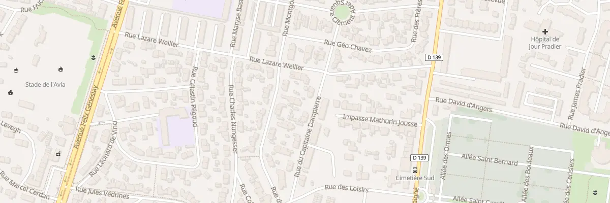 Plan du 8 Rue du Capitaine Dampierre au Mans
