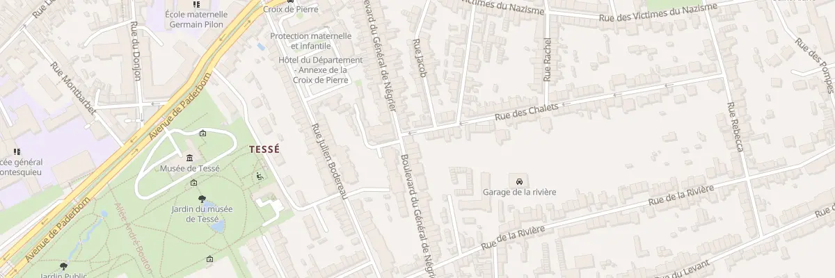 Plan du 45 Bd du Général de Négrier au Mans