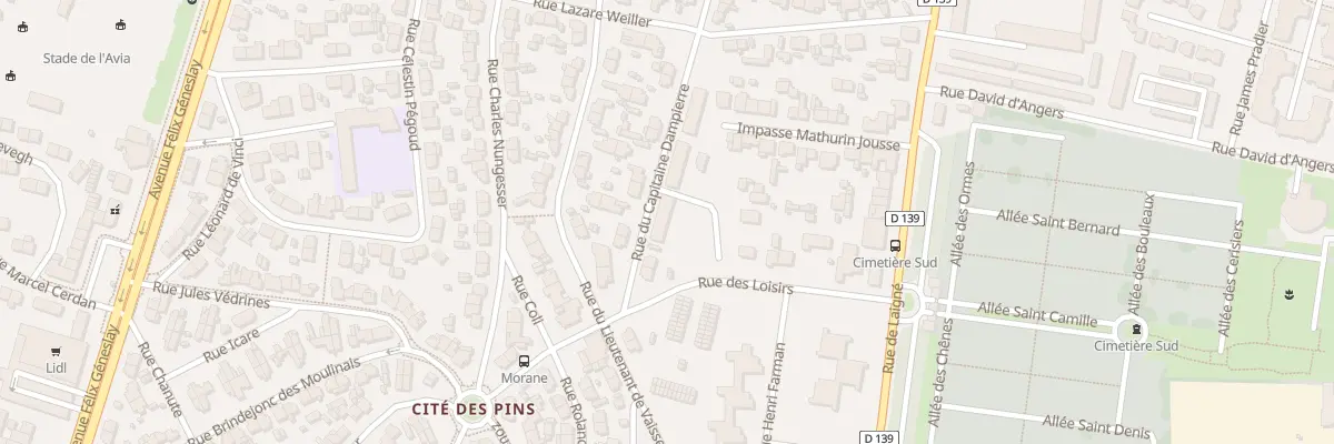 Plan du 9A Rue du Capitaine Dampierre au Mans