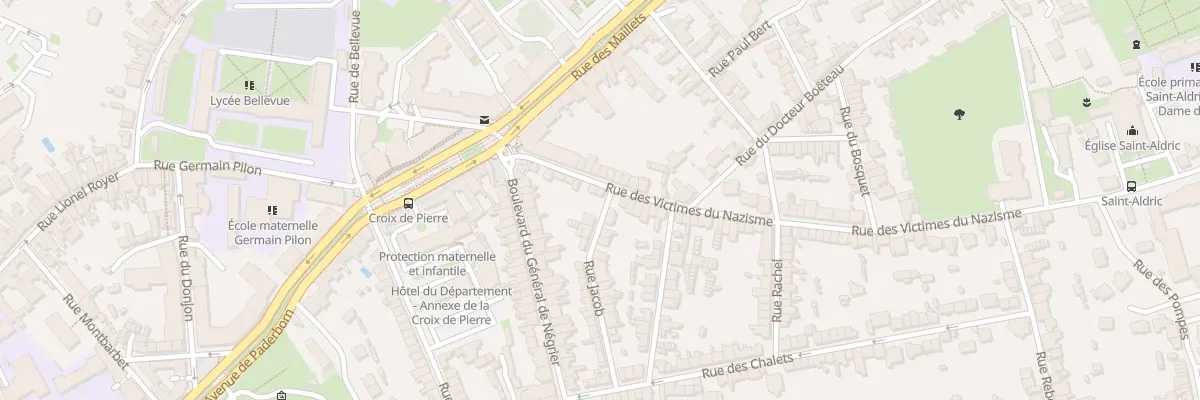 Plan du 20 Rue des Victimes du Nazisme au Mans