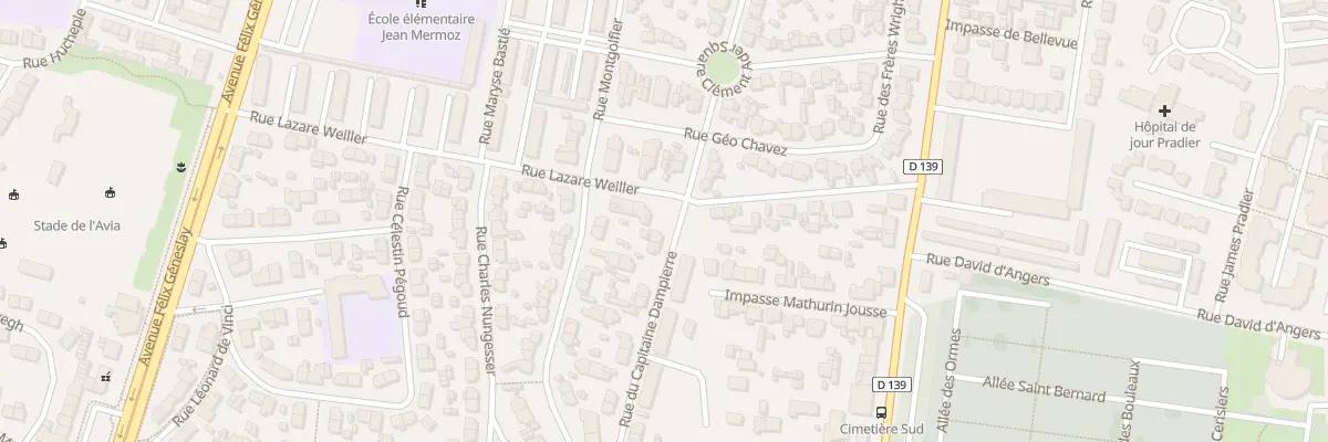 Plan du 2 Rue du Capitaine Dampierre au Mans