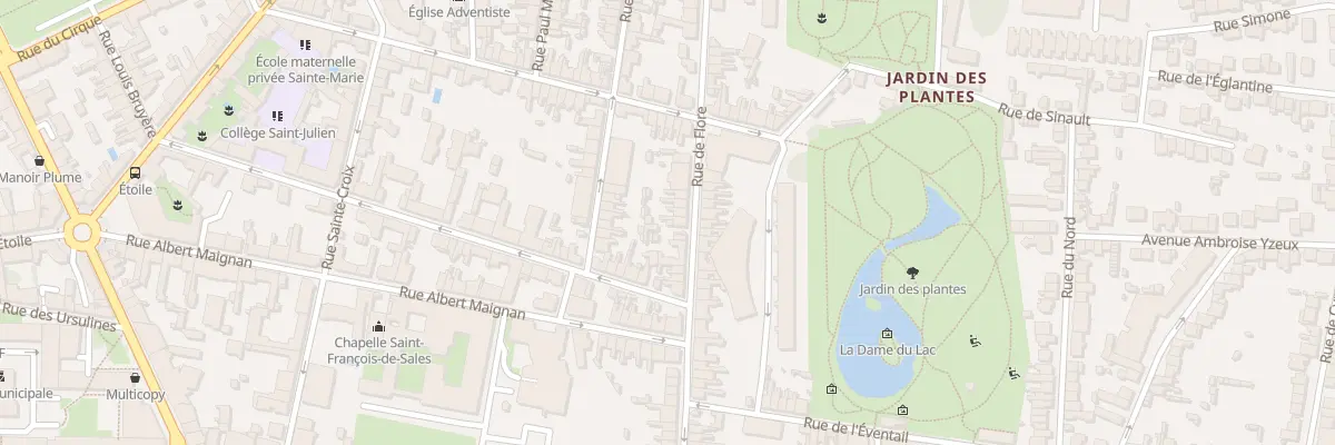 Plan du 48 Rue de Flore au Mans