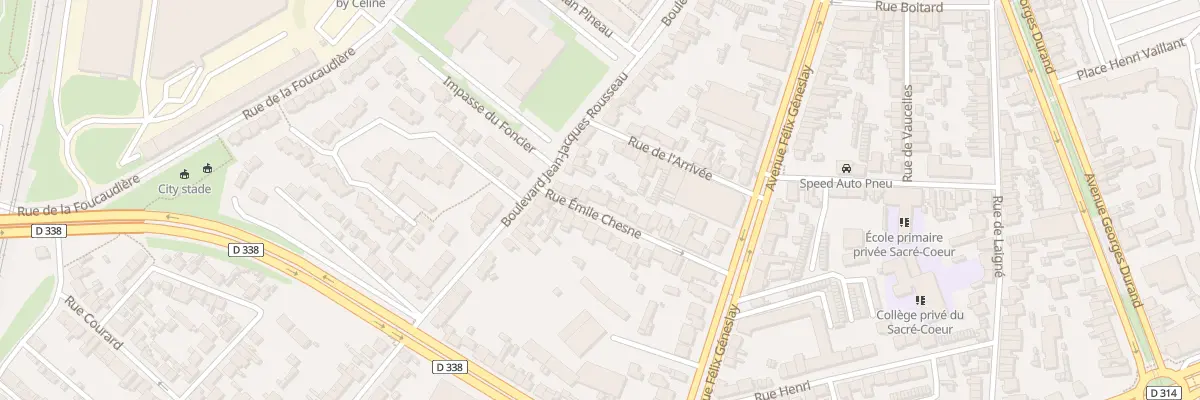Plan du 7 Rue Emile Chesne au Mans