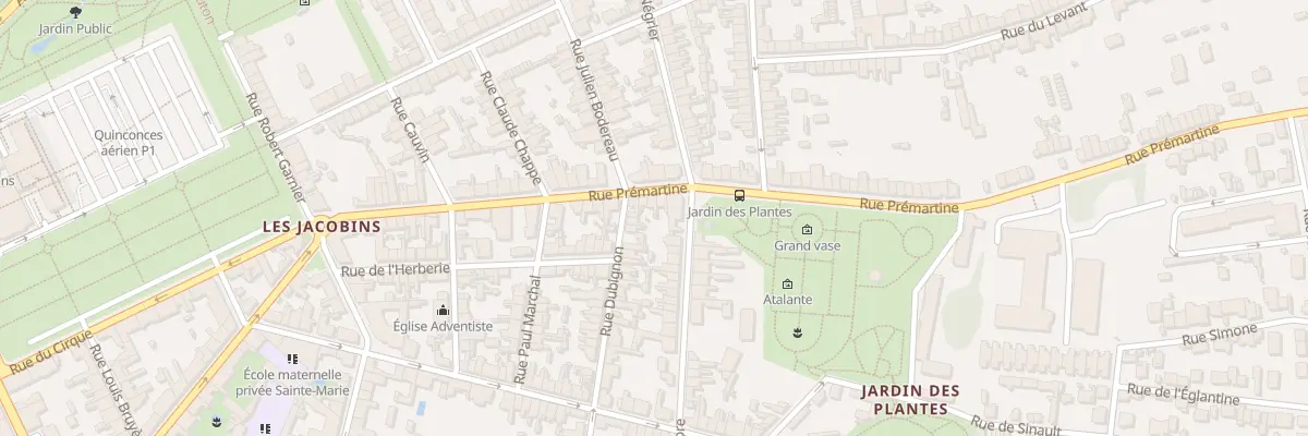 Plan du 22 Rue Prémartine au Mans