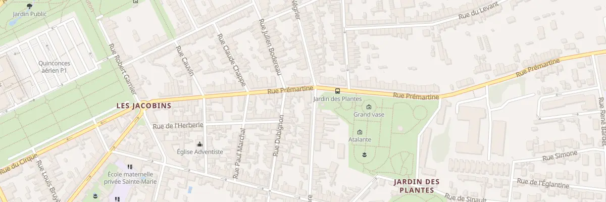 Plan du 24 Rue Prémartine au Mans