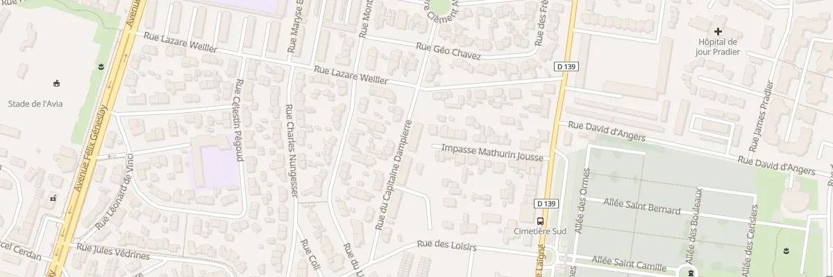 Plan du 1A Rue du Capitaine Dampierre au Mans