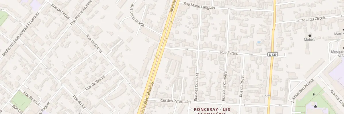 Plan du 221 Av Félix Geneslay au Mans