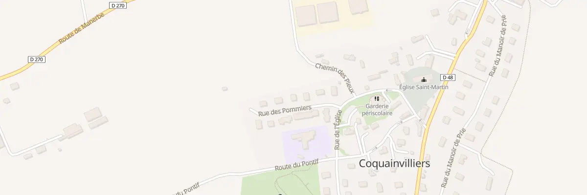 Plan du 8 Rue des Pommiers à Coquainvilliers