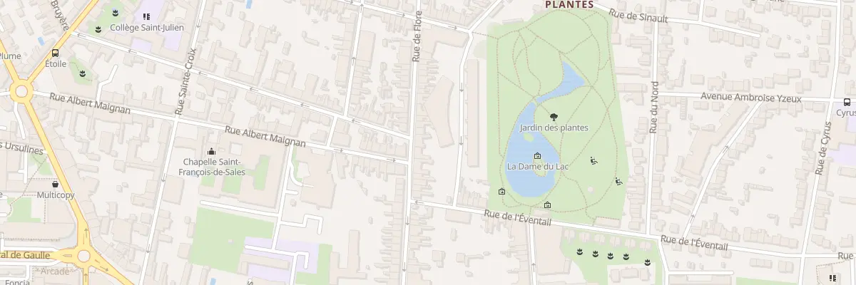 Plan du 55 Rue de Flore au Mans