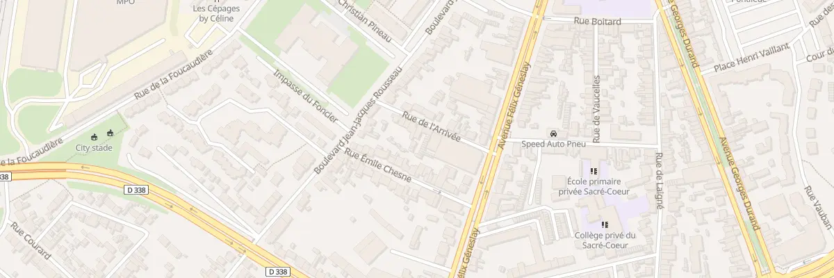 Plan du 15 Rue de l’Arrivee au Mans