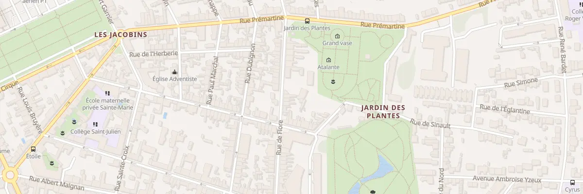 Plan du 17 Rue de Flore au Mans
